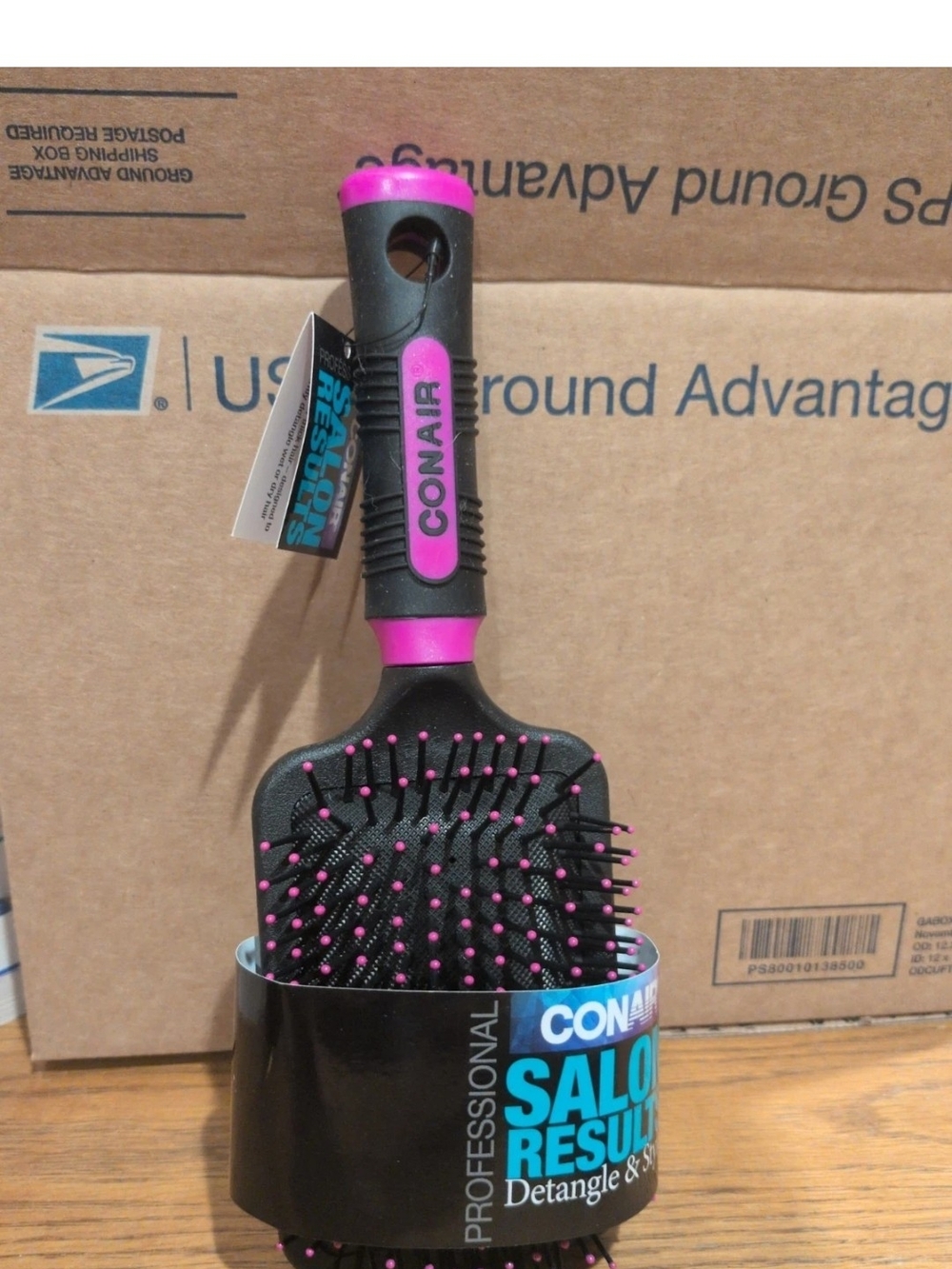 Pink & Black Paddle Detangling Hair Brush for Kids